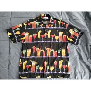 FIVE CROWN Vintage COCKTAIL MIMOSA MARTINI ALCOHOL Hawaiian XXL Shirt 2XL